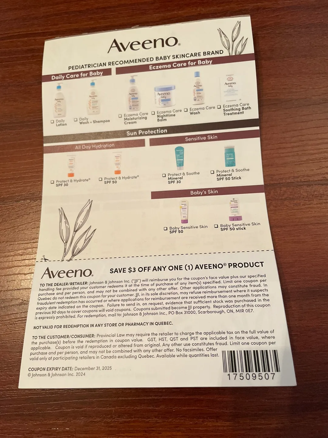 Aveeno $3 Off Coupon thumbnail