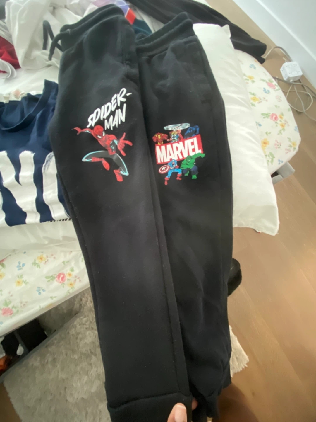 Marvel Spider-Man Black Sweatpants both size 4-5