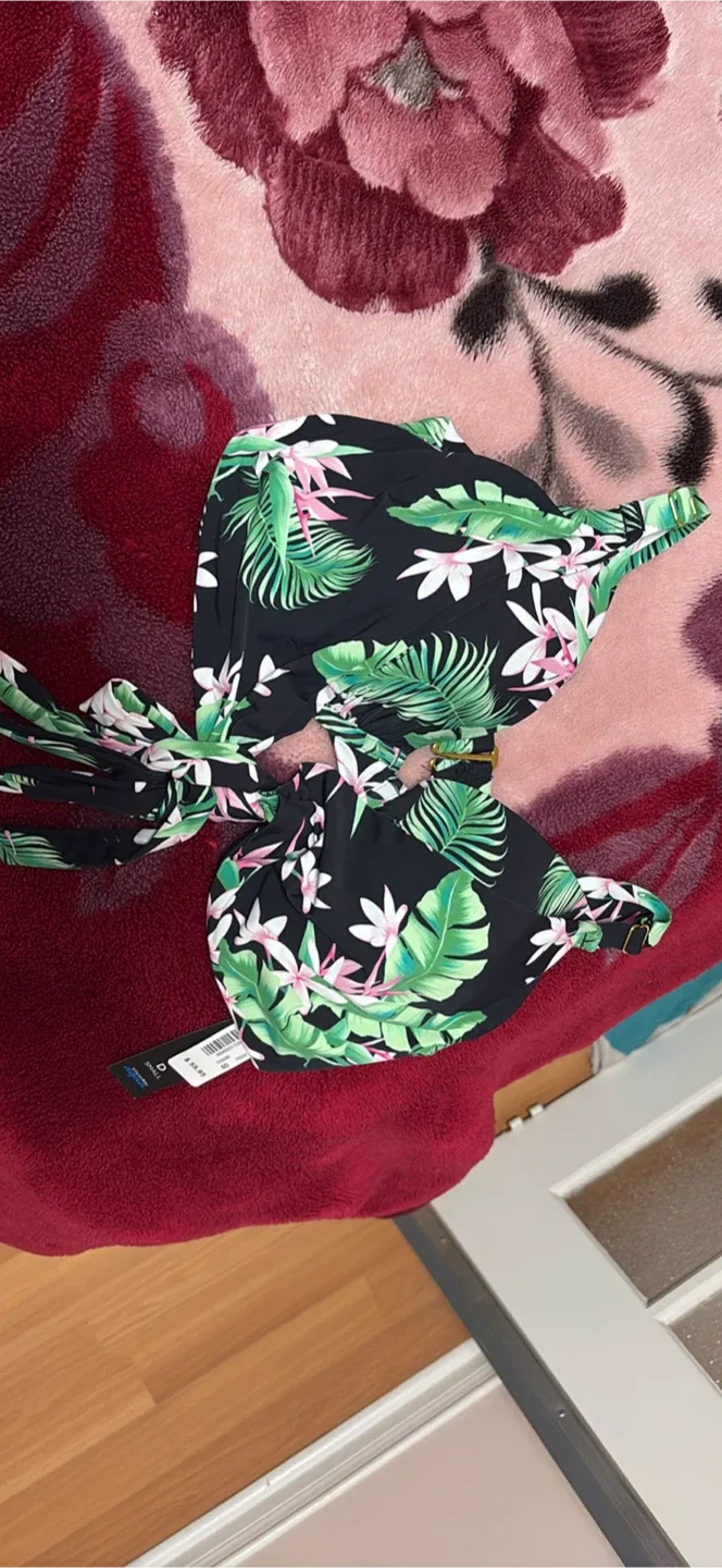 La Vie en Rose Aqua Bikini Top - Size Small, New thumbnail