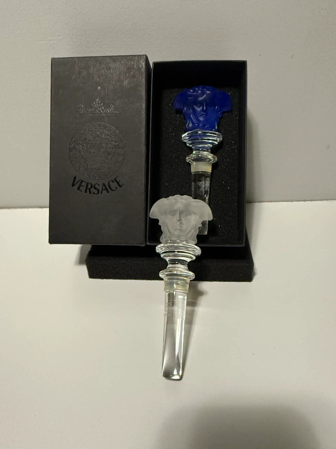 Versace Rosenthal Crystal Bottle Stopper - Blue - photo 2