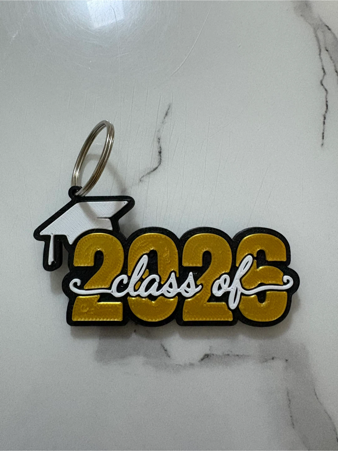 2026 Class Of Keychain - Gold & Black