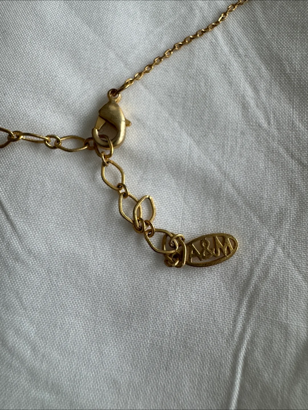 18k Gold Plated Astrid & Miyu Wishbone Necklace image indicator(4)