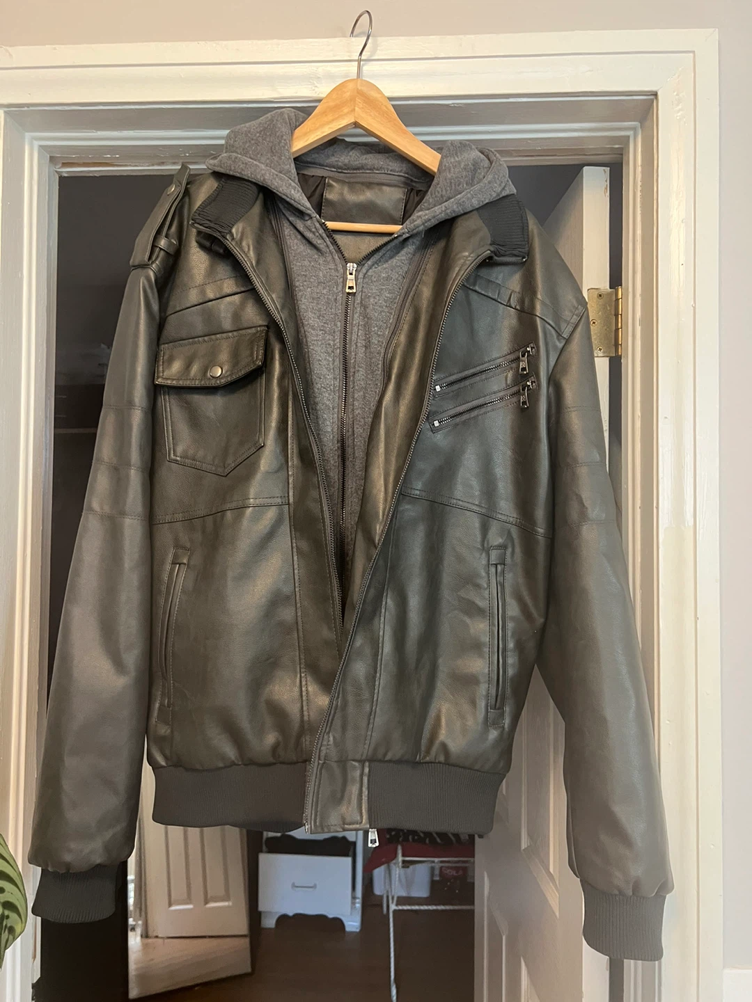 Faux Leather Jacket - Size XXL