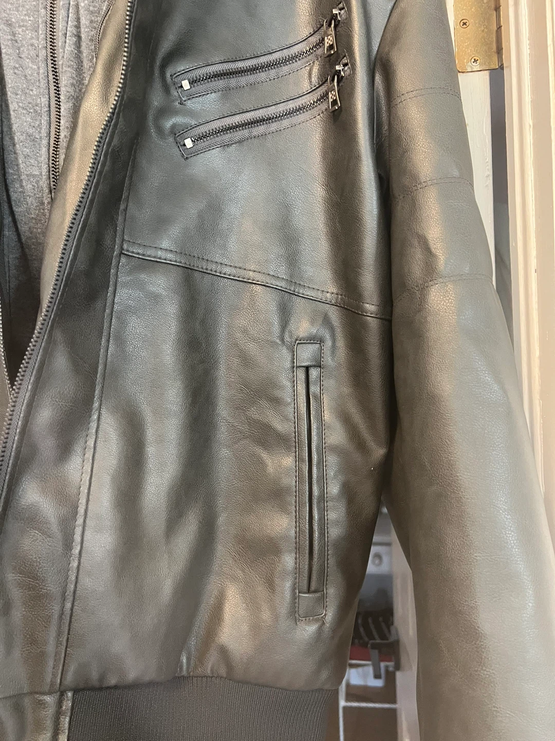 Faux Leather Jacket - Size XXL - photo 3
