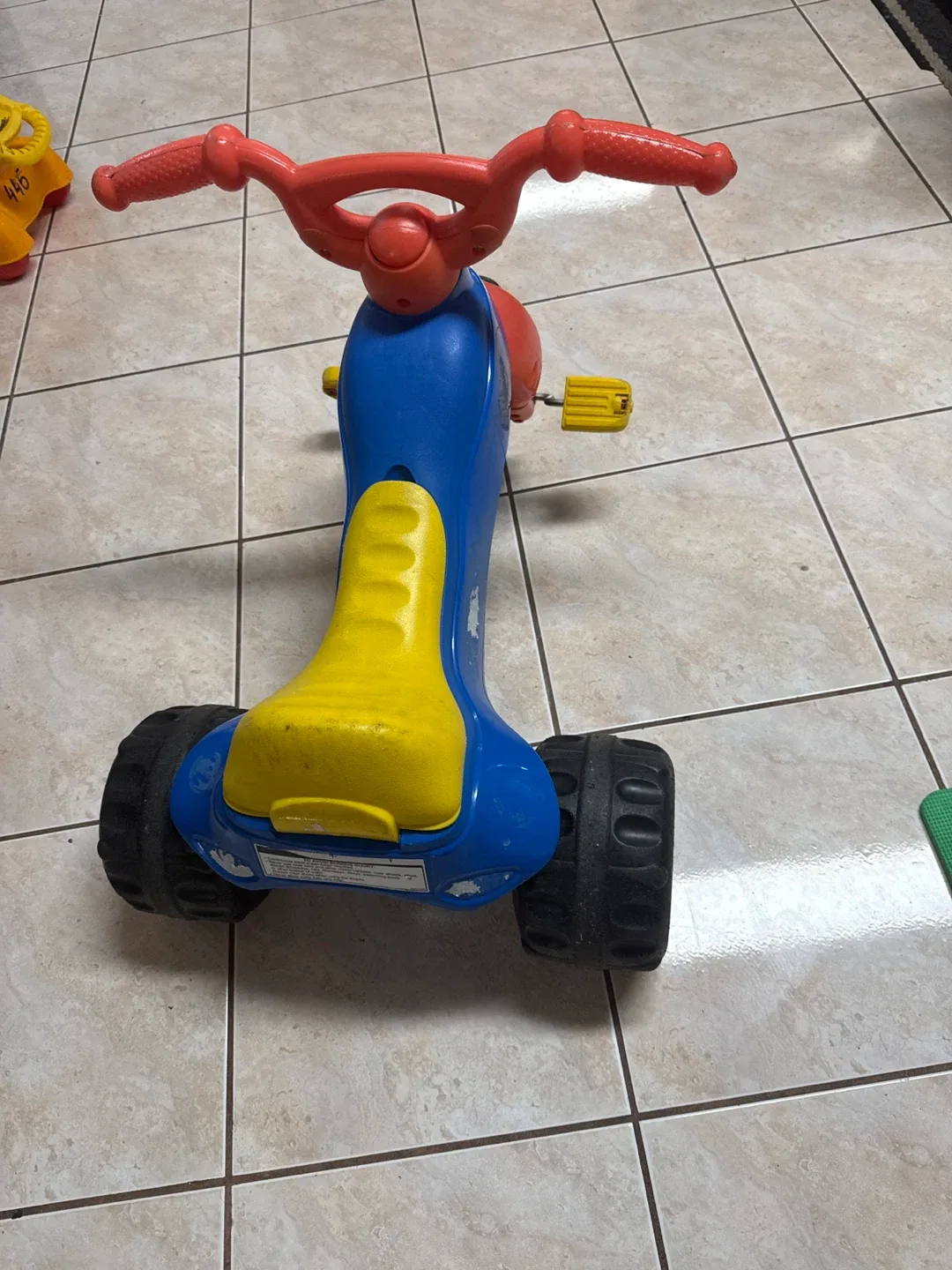Kids Tricycle - Blue, Yellow, and Red thumbnail