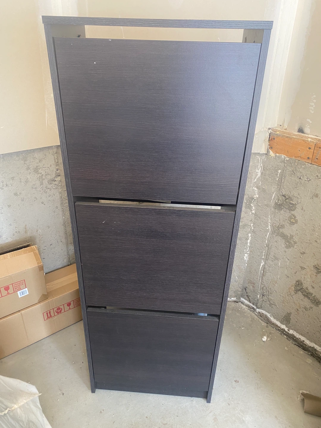 Dark Brown Shoe Cabinet