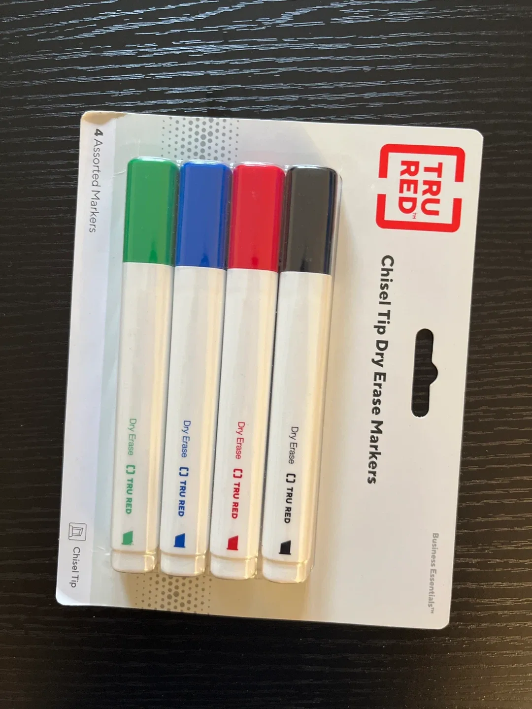 Tru Red Chisel Tip Dry Erase Markers - 4 Pack thumbnail