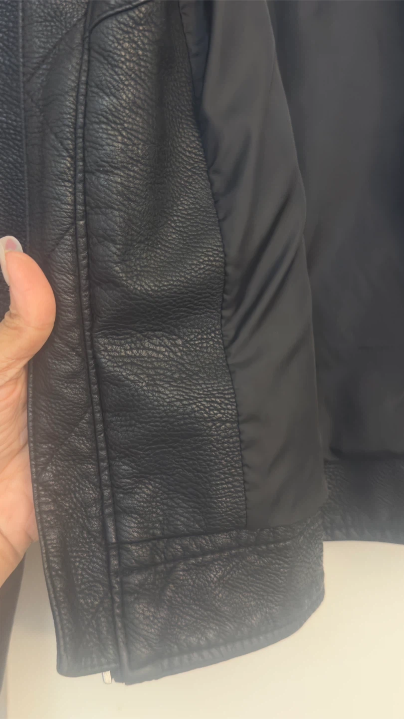 Black Leather Jacket Size S - photo 3