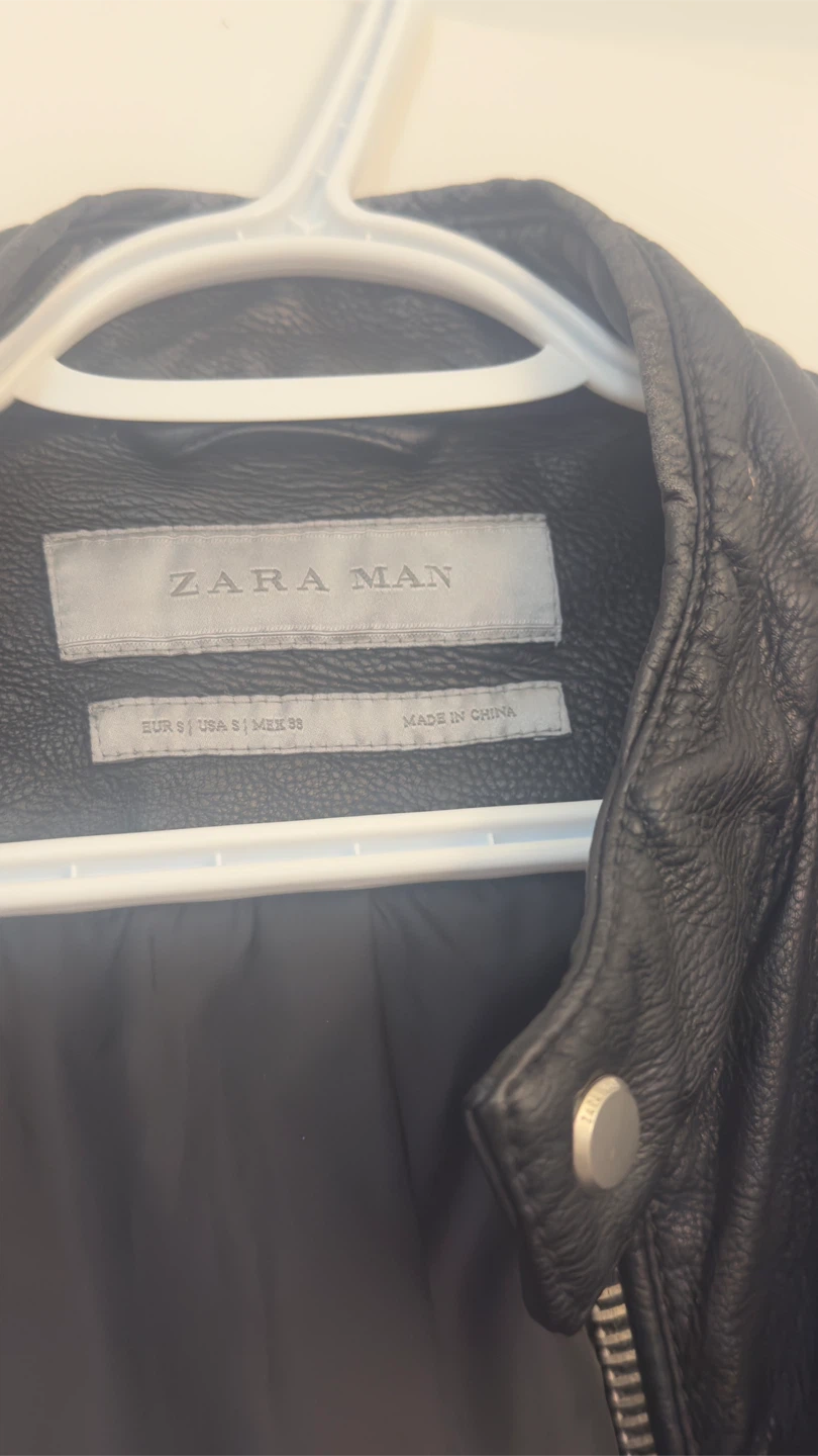 Black Leather Jacket Size S - photo 4