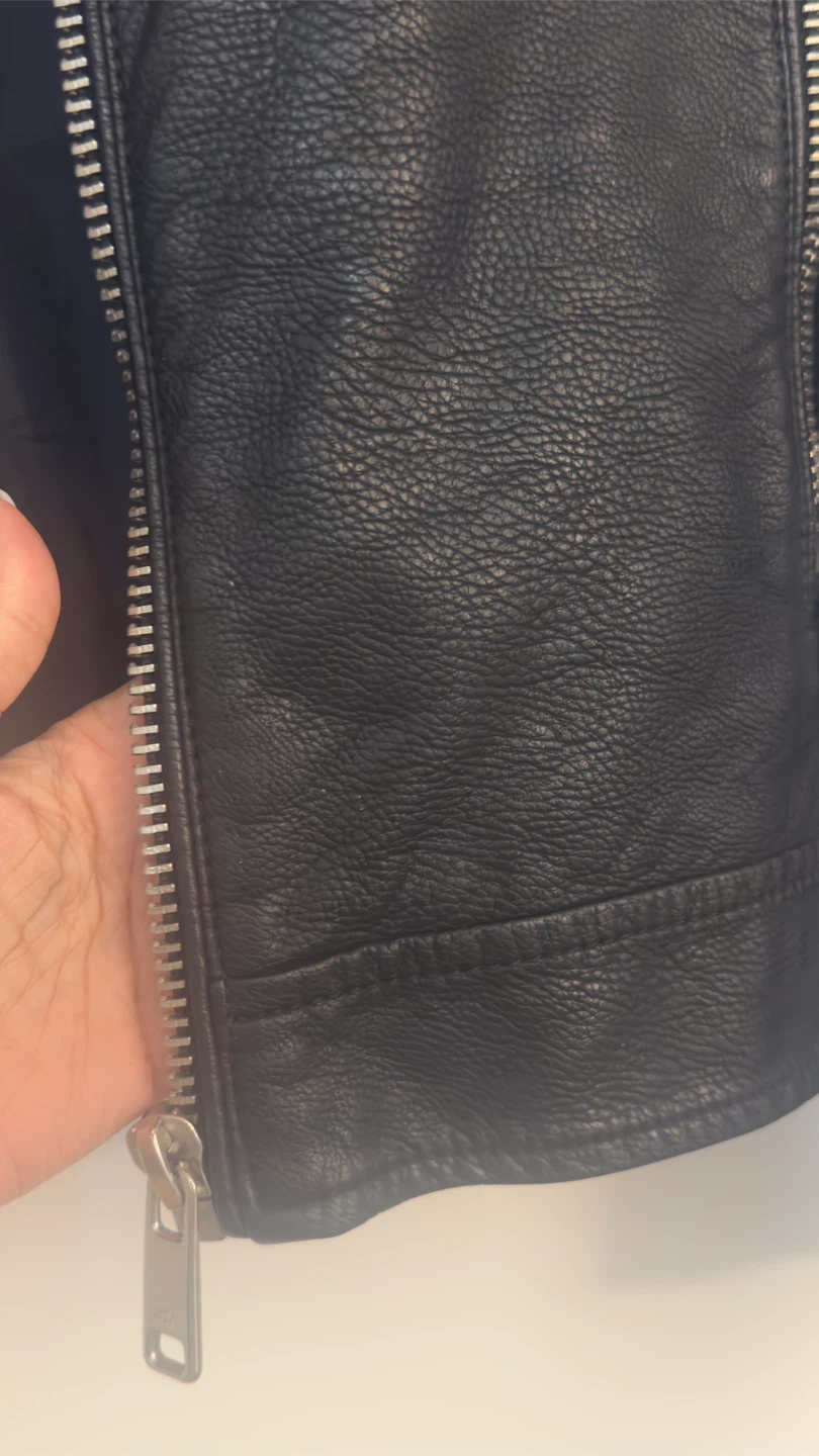 Black Leather Jacket Size S - photo 2