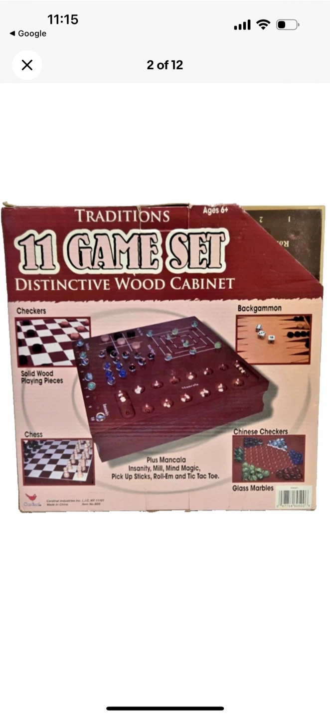 Traditions 11 Game Set Wood Cabinet - photo 2
