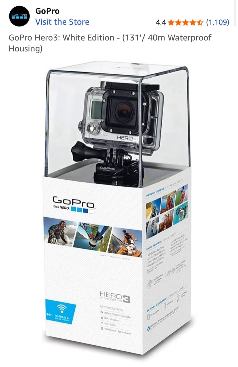 GoPro HERO3+ White Edition Action Camera