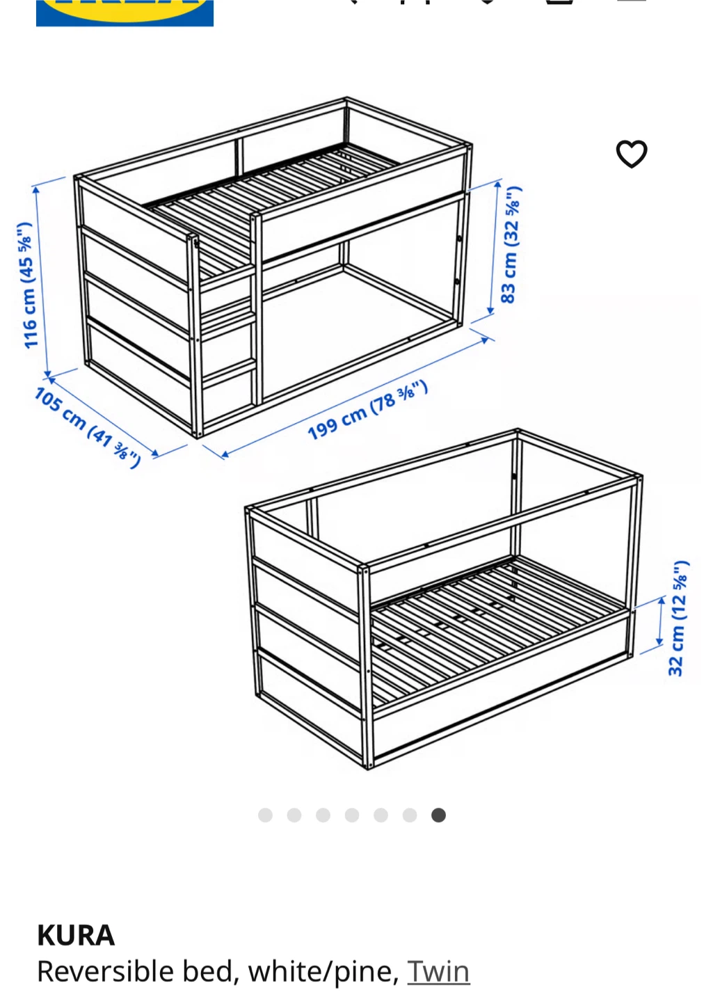 IKEA KURA Reversible Bed - Twin - photo 2