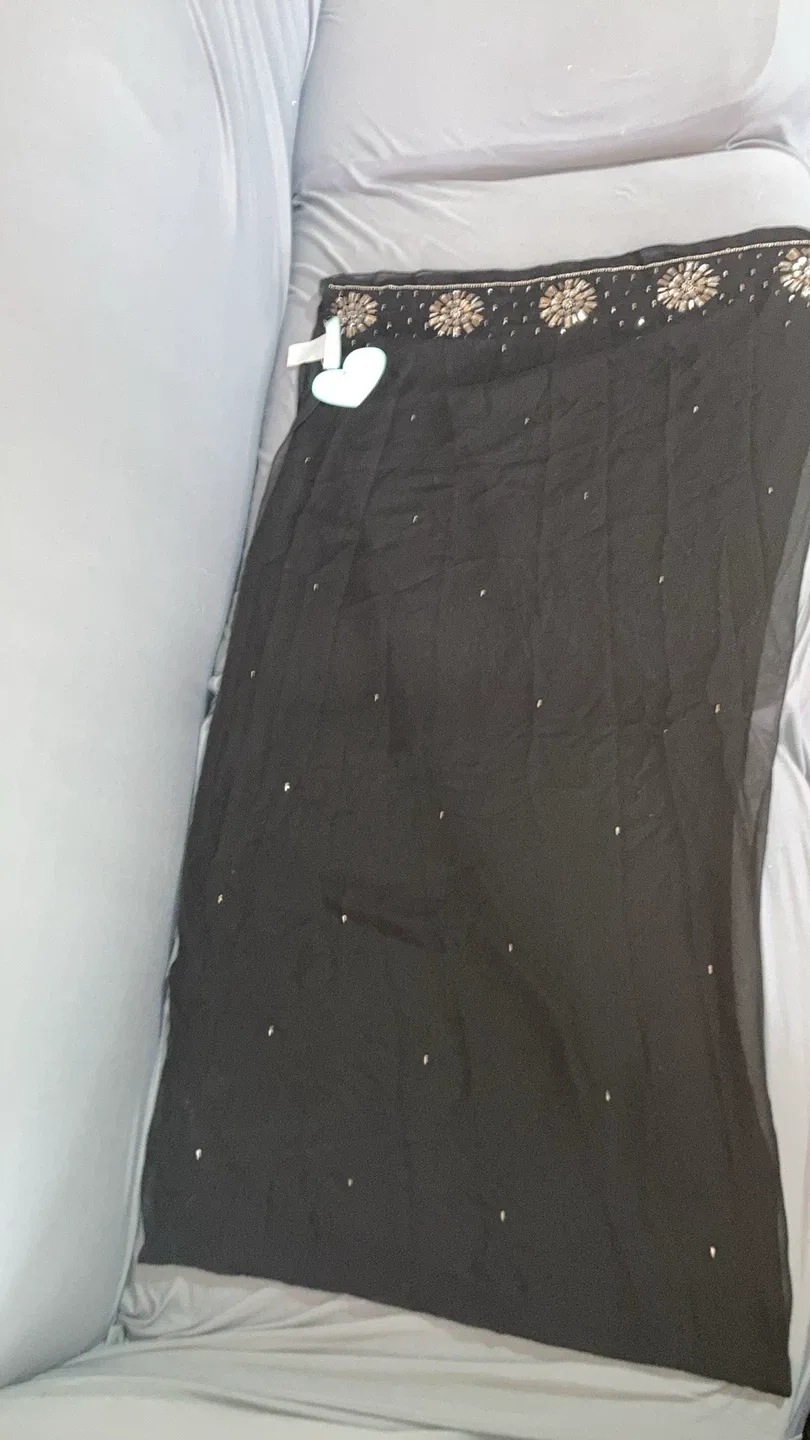 Betsey Johnson Black Embellished Shawl- New with Tags thumbnail