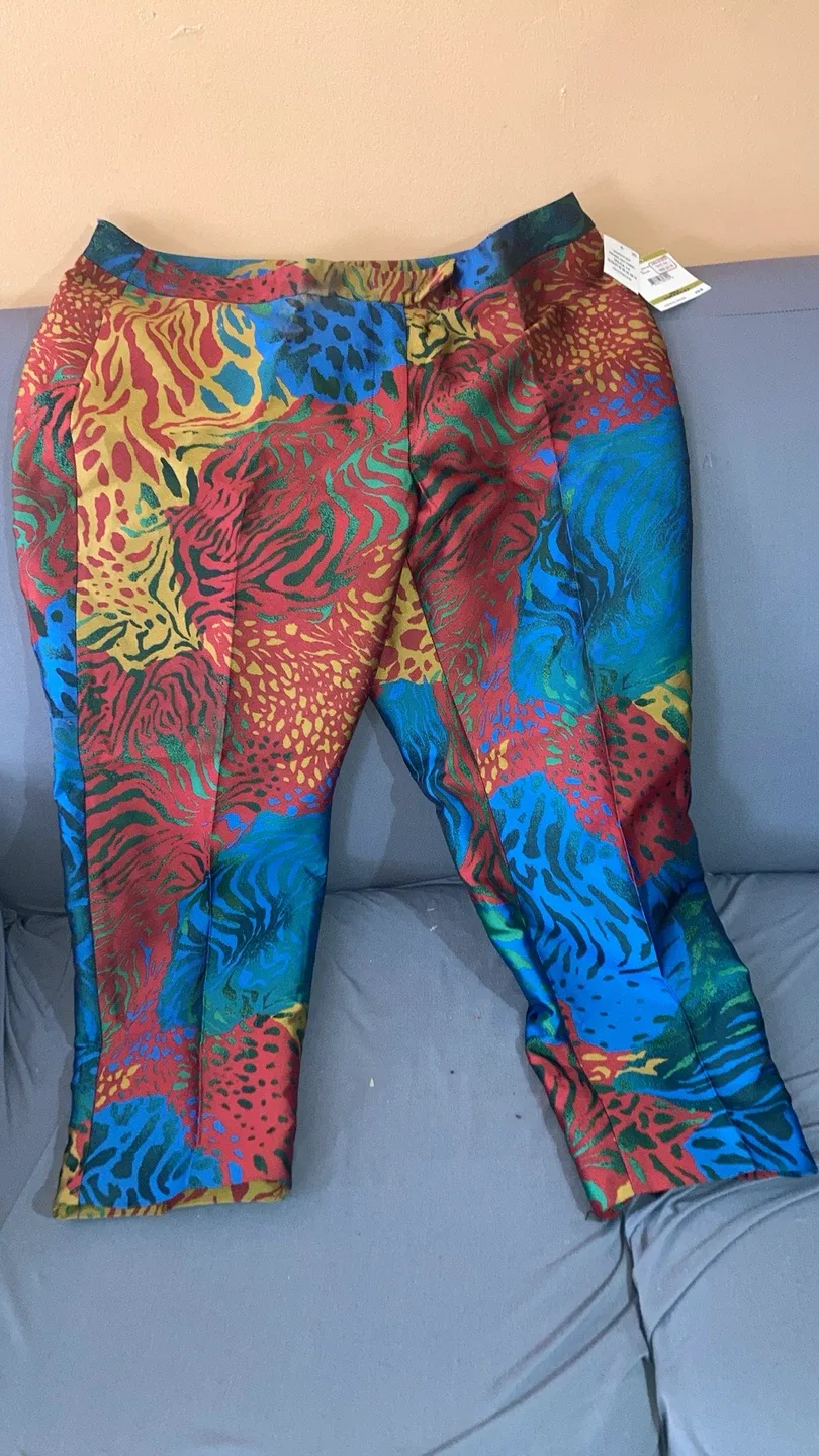Anne Klein Vibrant Red Pants - Size 14 thumbnail