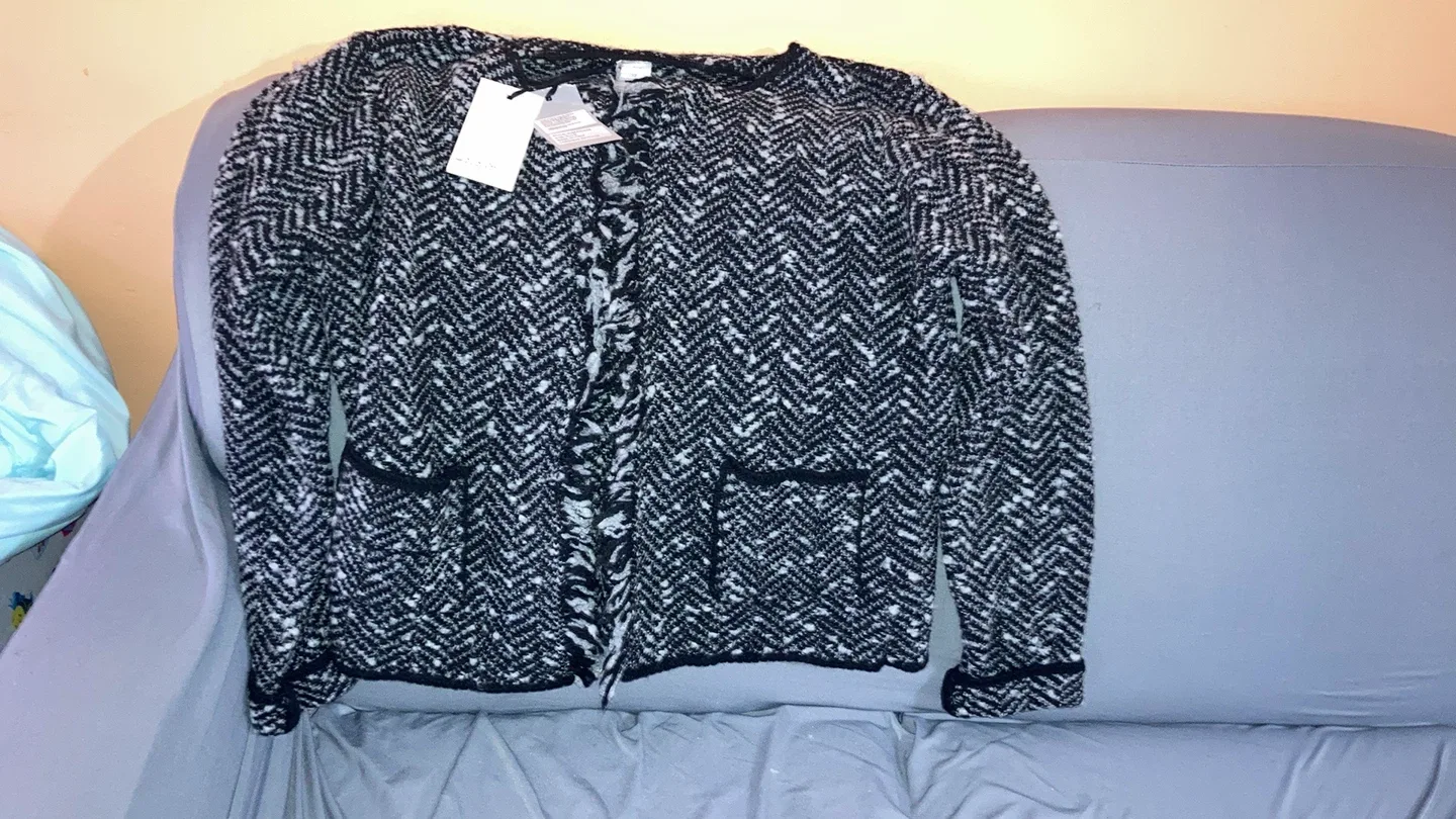 Cocogio Made in Italy Fringe Cardigan - XL/TG thumbnail