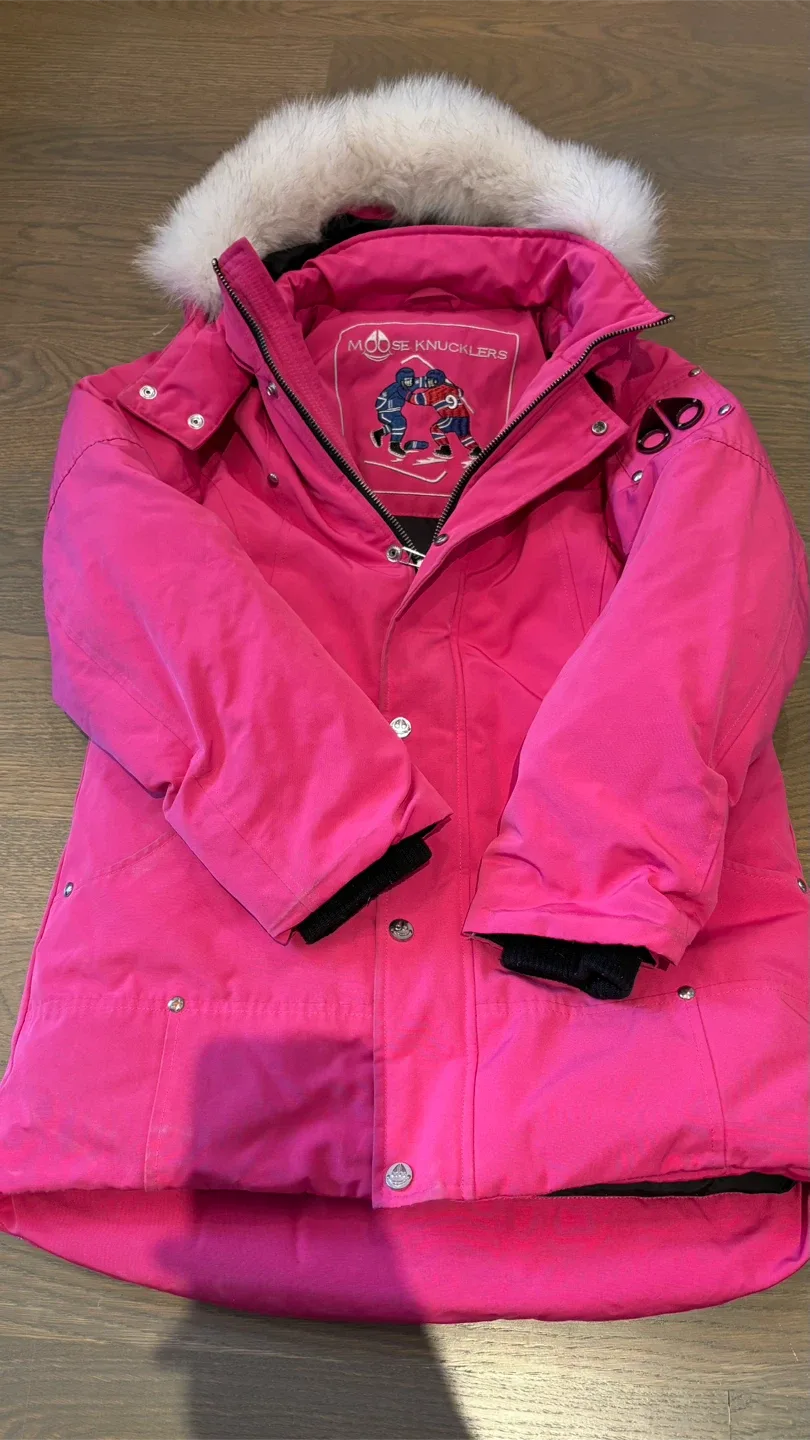Moose Knuckles Pink Down Parka image indicator(2)