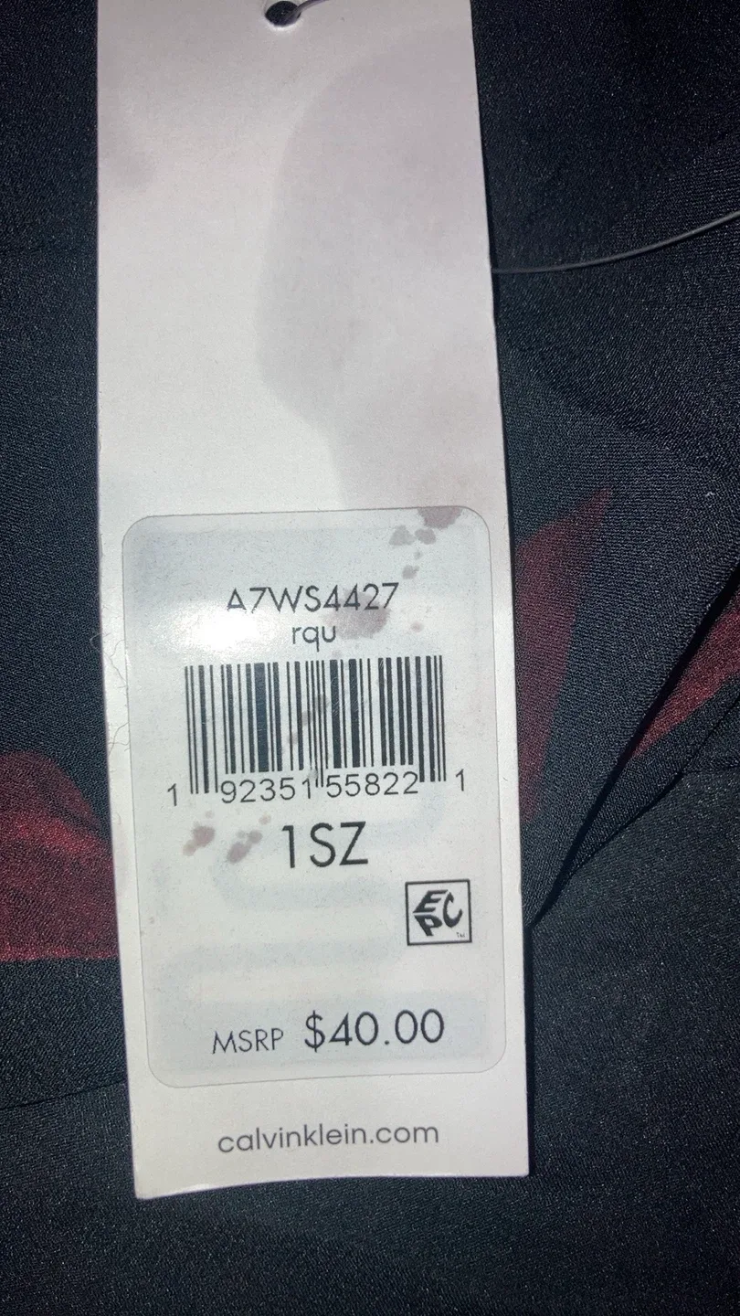 Calvin Klein Black & Red Shawl - Brand New image indicator(2)