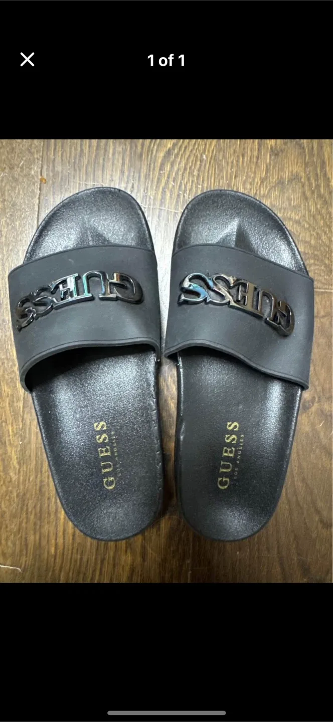 Guess Black Slides women’s size 5 thumbnail
