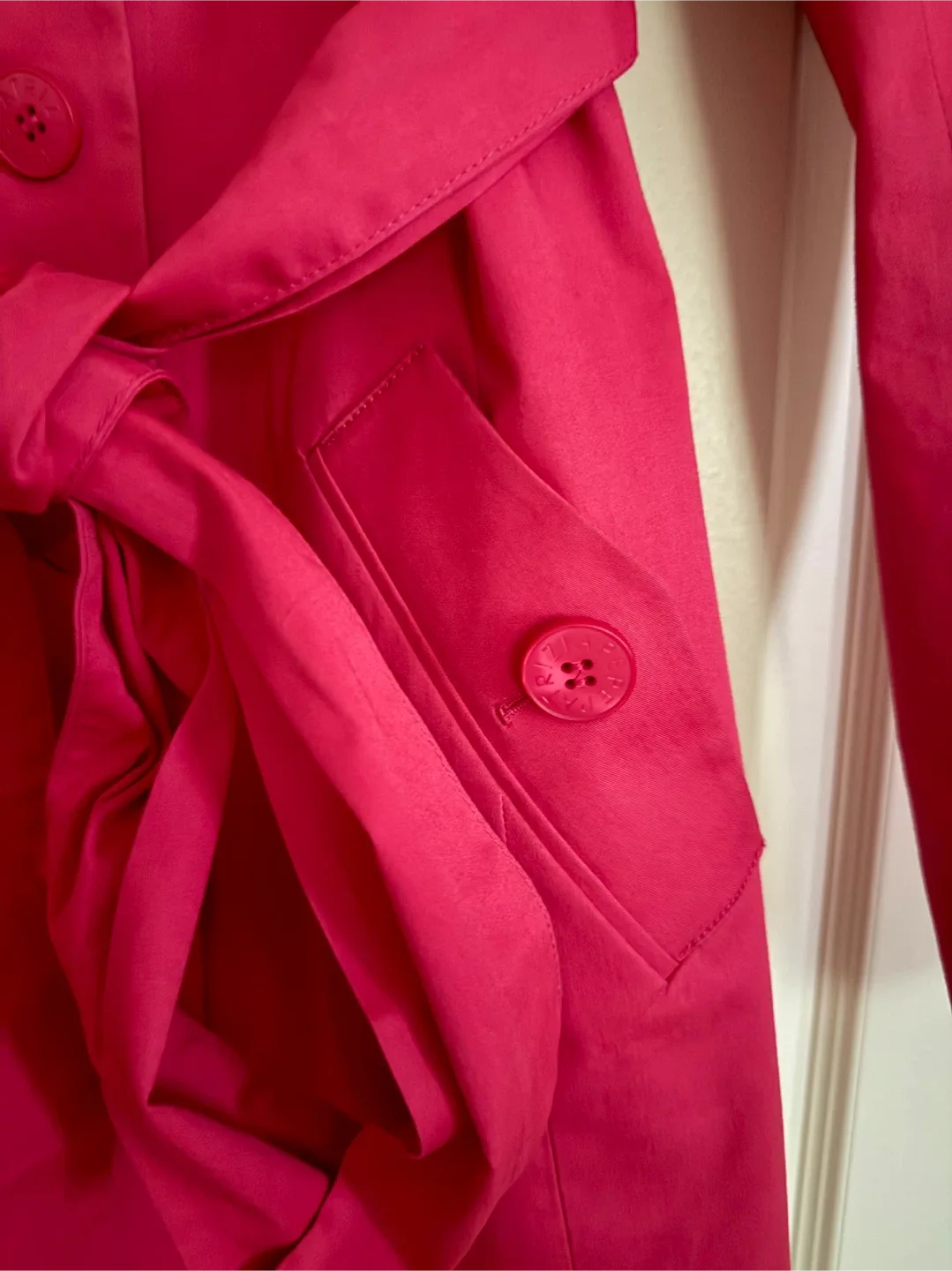 Patrizia Pepe Pink Trench Coat - Size 44 image indicator(4)