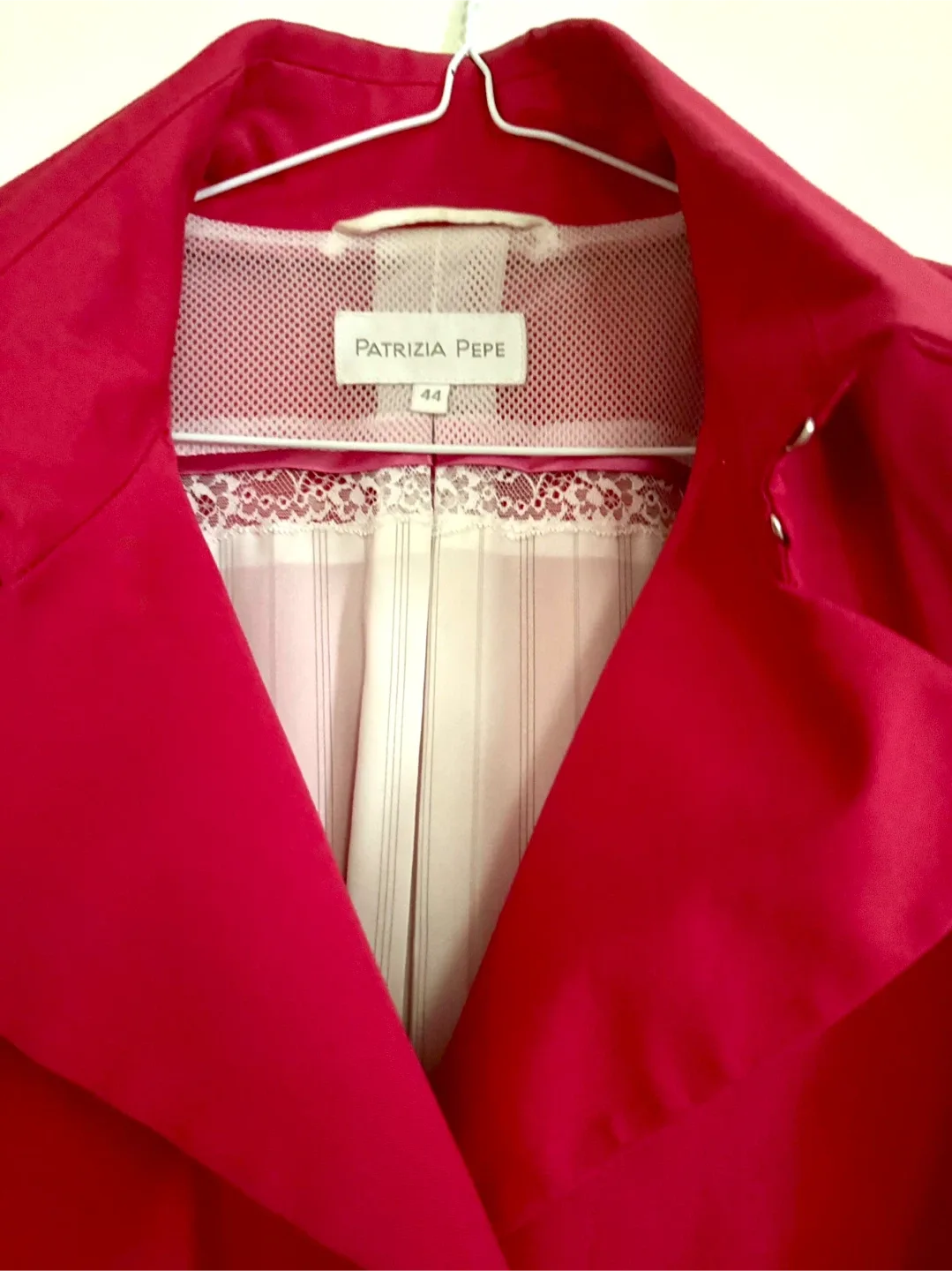 Patrizia Pepe Pink Trench Coat - Size 44 image indicator(2)