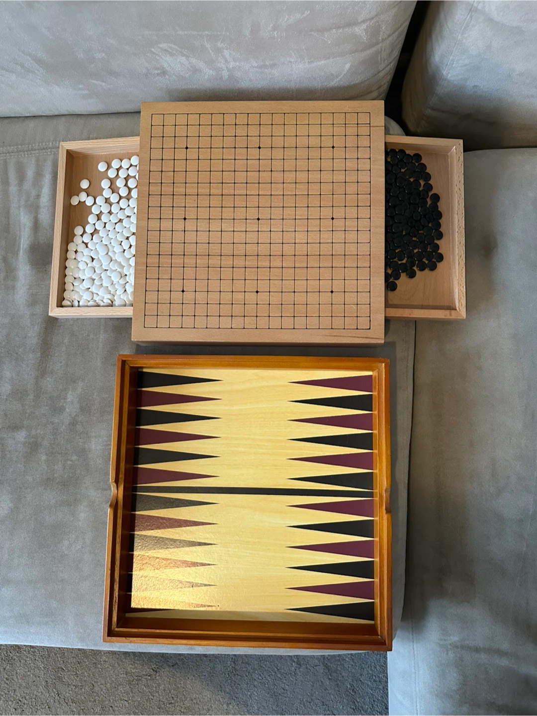 Chess/Backgammon/Go game/Checkers set - photo 2