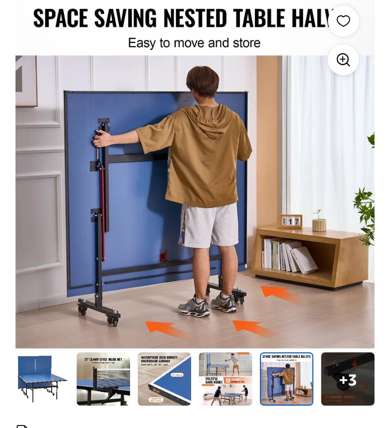 Folding Ping Pong Table - Space Saving image indicator(5)
