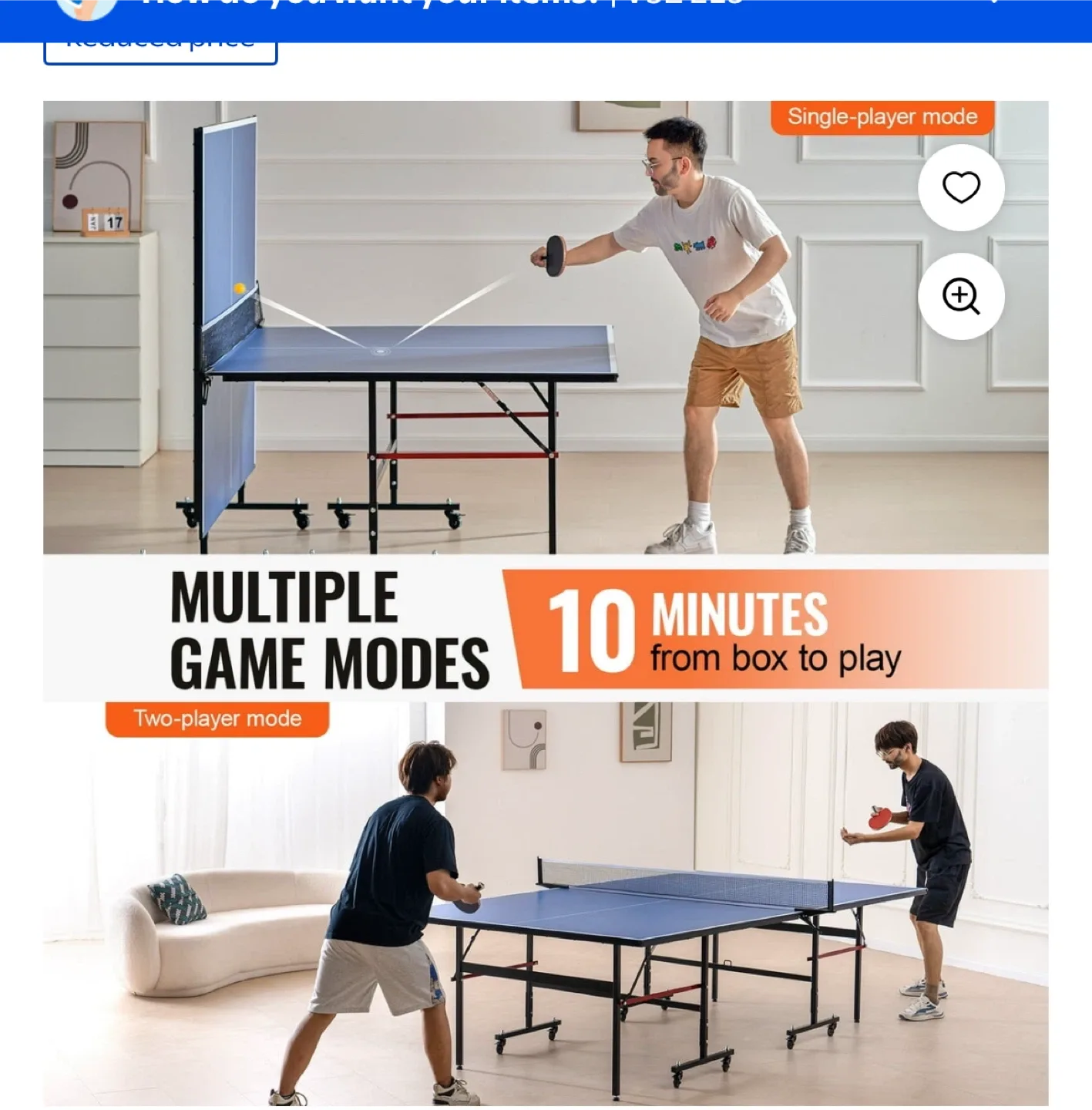 Folding Ping Pong Table - Space Saving image indicator(3)