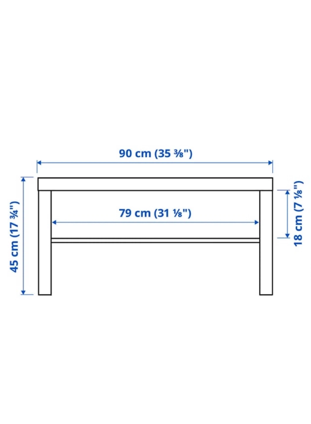 Ikea Lack TV Bench/ Side table - Black - photo 2