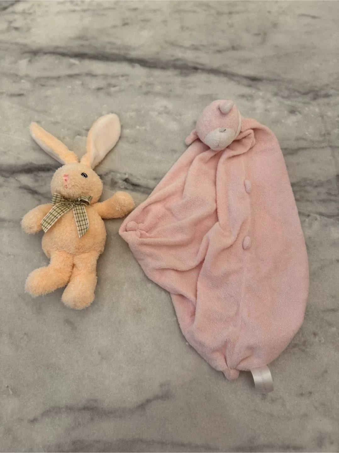 Pink Bunny Plush Toy & Lovey Set thumbnail