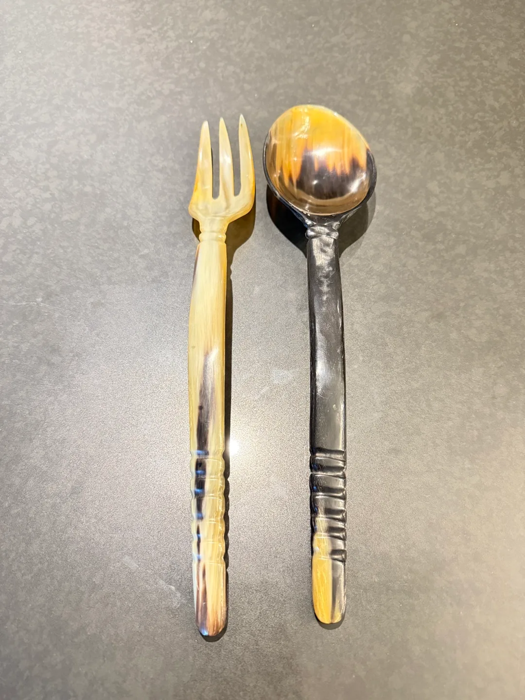 Vintage Horn Salad Serving Set thumbnail