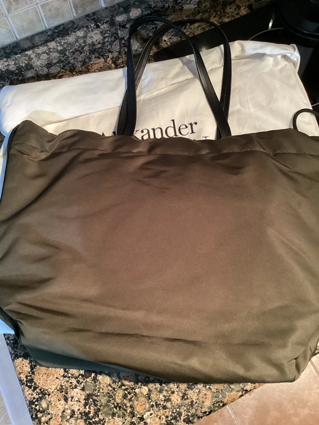 Alexander McQueen Olive Green Nylon Tote Bag - photo 2