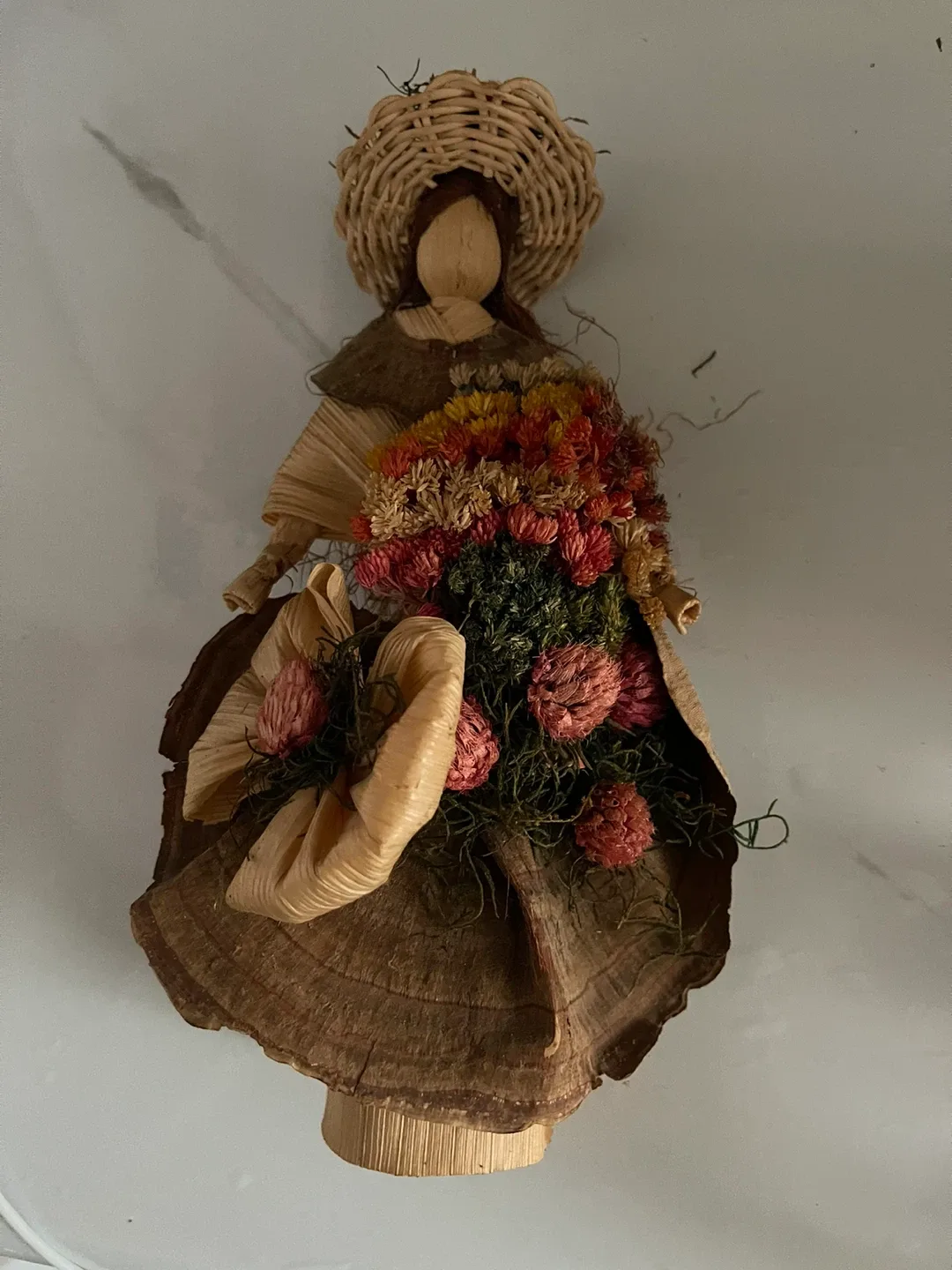 Corn Husk Doll with Flowers thumbnail