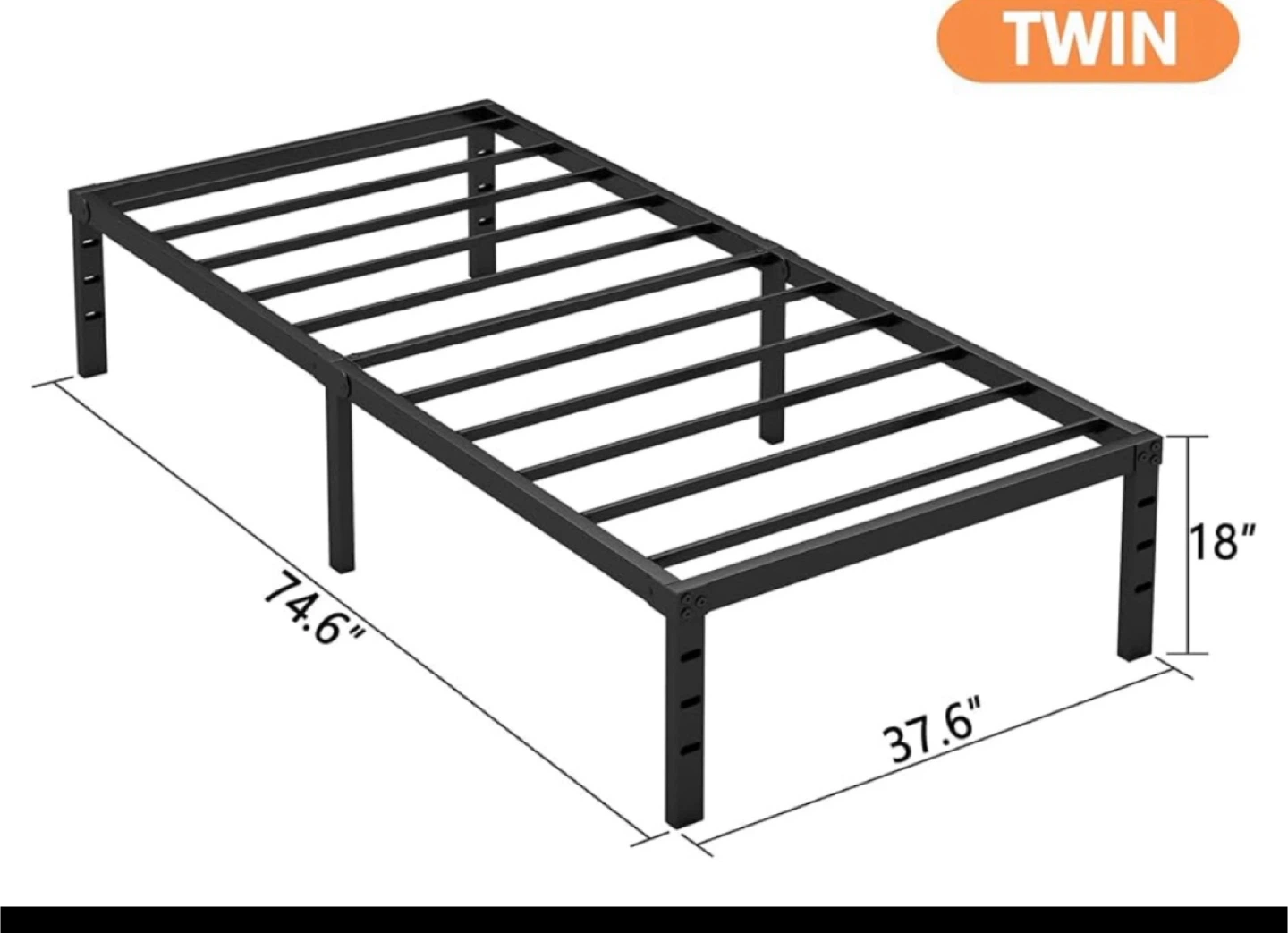 Metal Platform Bed Frame BF-3611-TWIN - photo 2