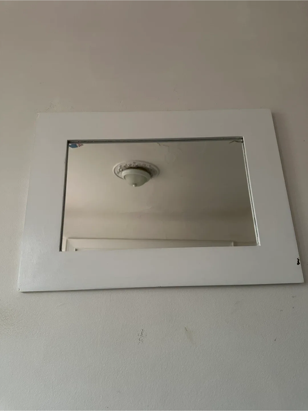 White Framed Mirror thumbnail