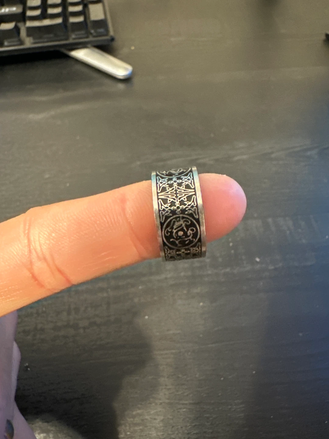 Patterned Silver Ring