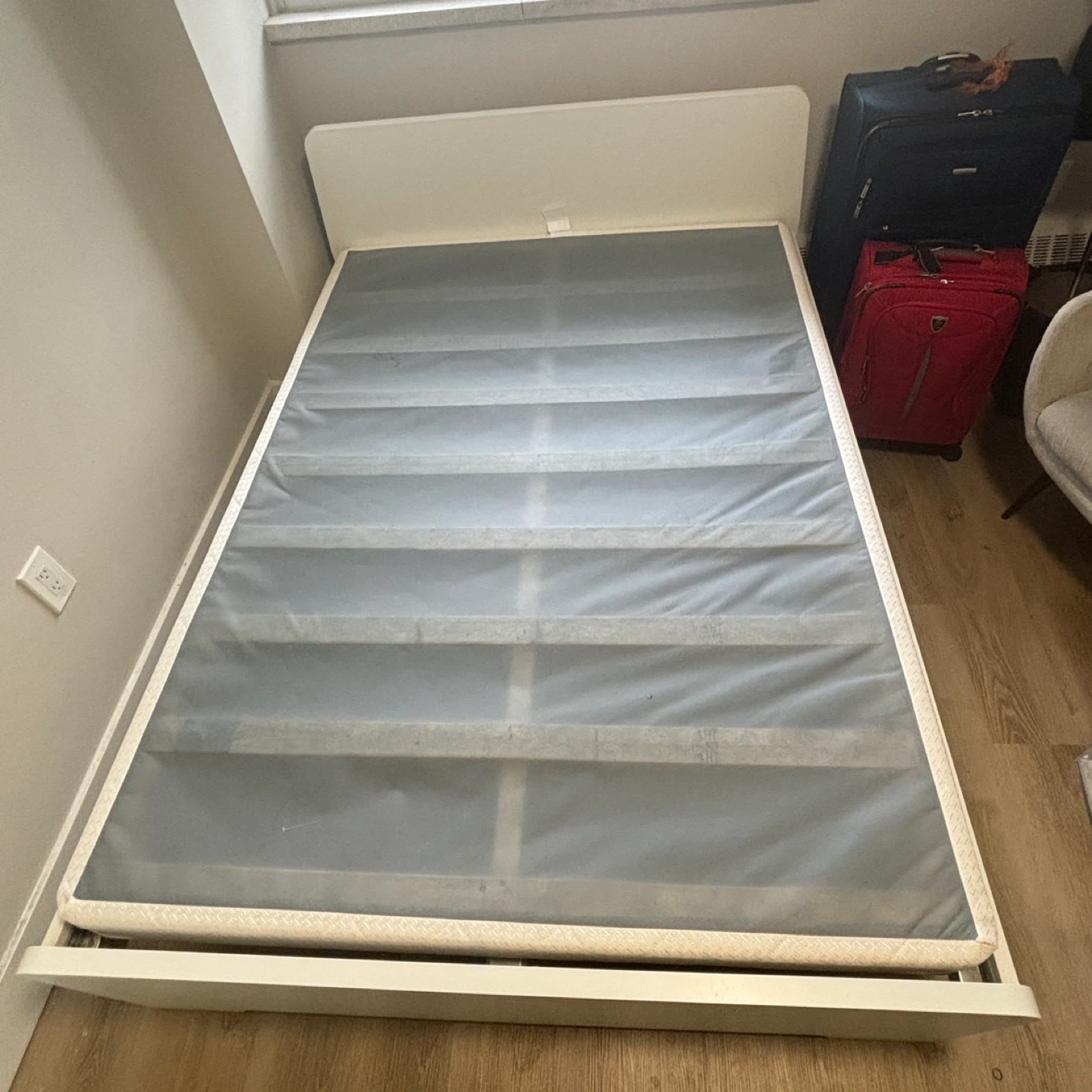 IKEA white bed frame + FREE box spring - photo 3