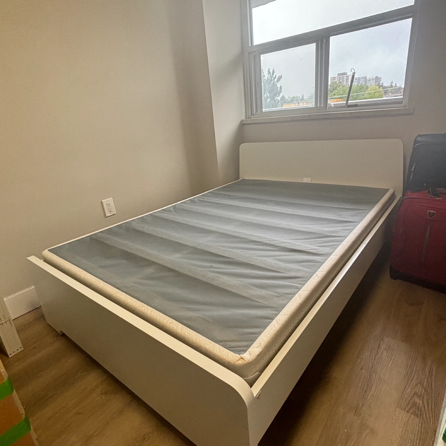 IKEA white bed frame + FREE box spring - photo 2