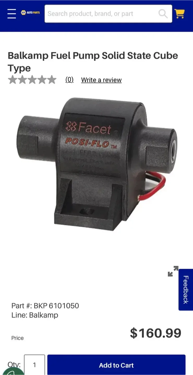 Napa Posi-Flo 12V Fuel Pump 4-7 PSI image indicator(4)