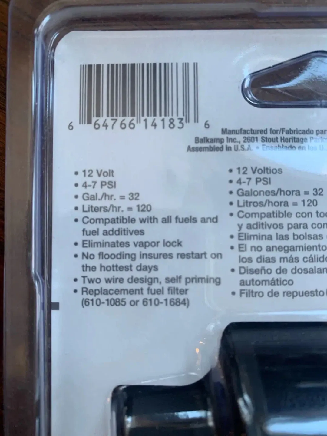 Napa Posi-Flo 12V Fuel Pump 4-7 PSI image indicator(3)