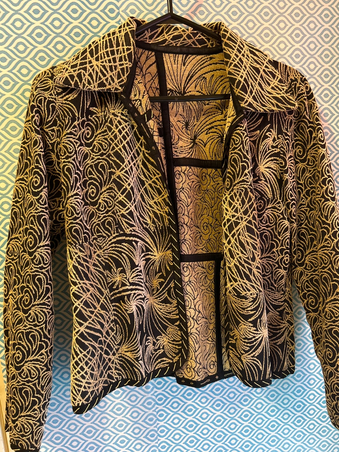 Black & Gold Patterned Jacket