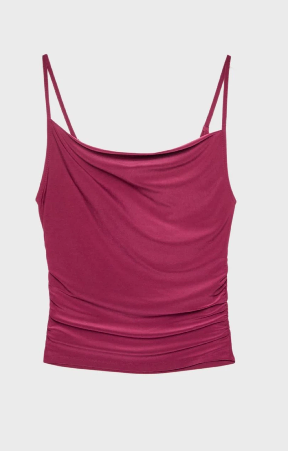 Stradivarius Burgundy draped top