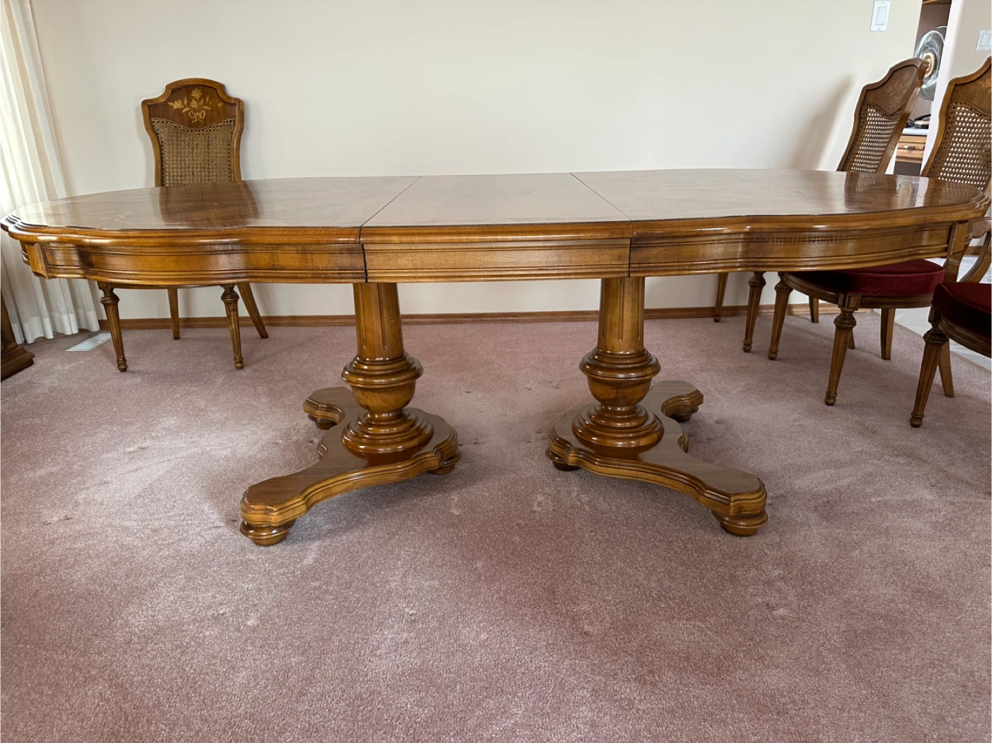 Solid Wood Dining Set with Hutch and 6 Chairs - photo 4