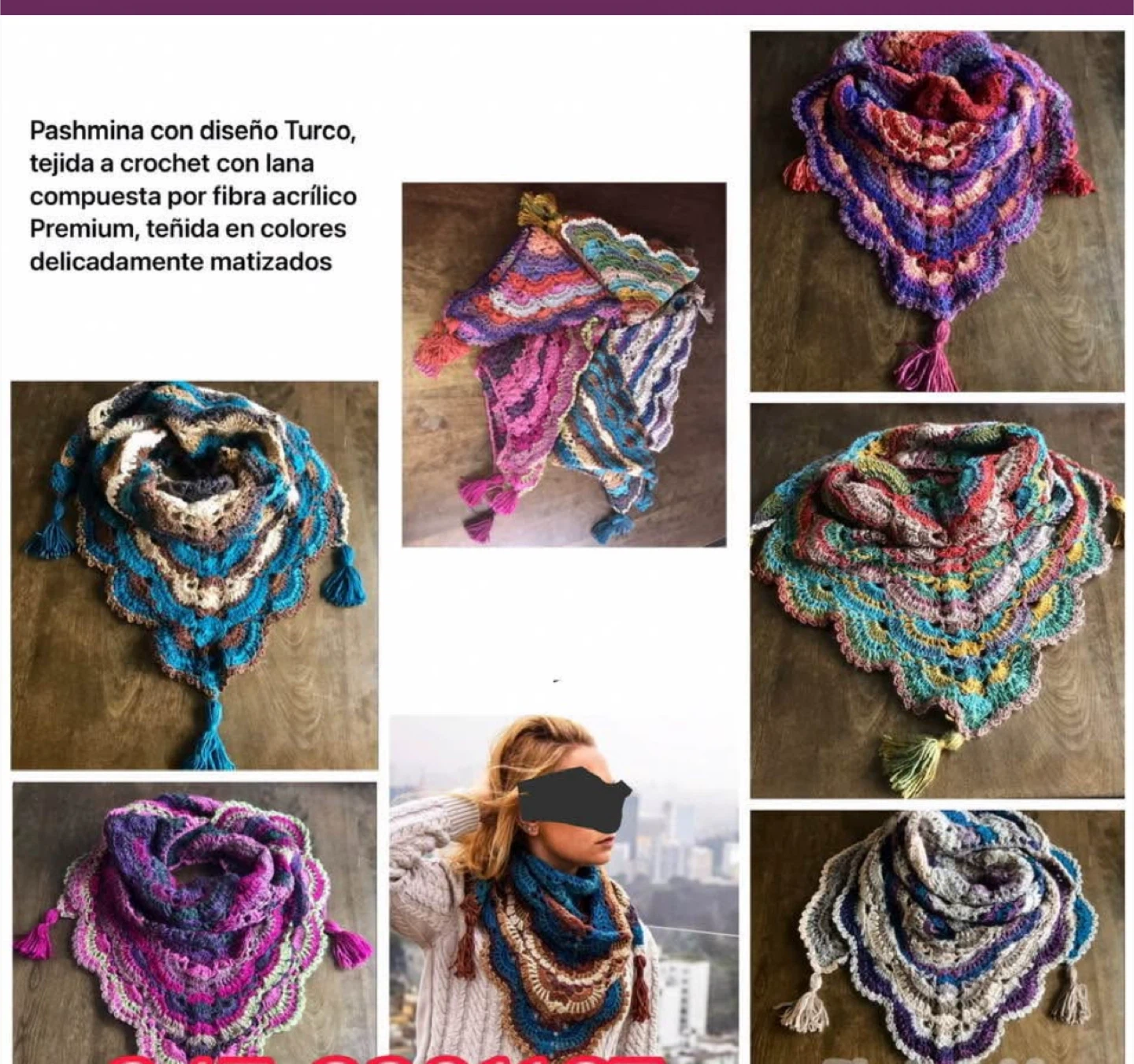 Handmade Crochet Pashmina Shawl