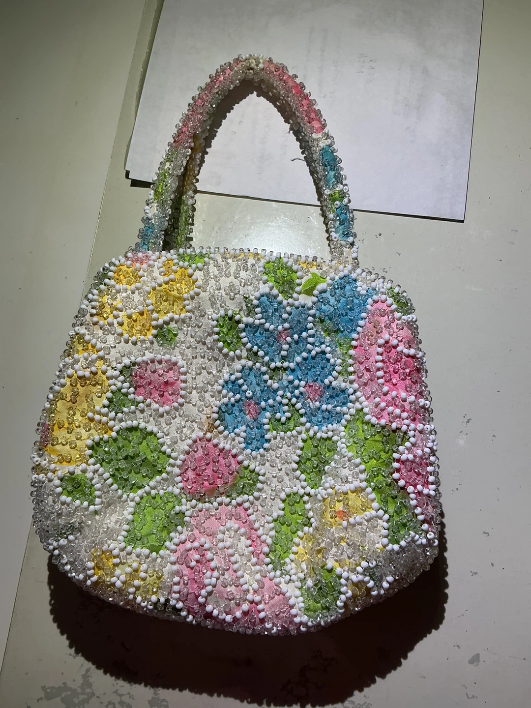 Walborg Vintage Beaded Floral Evening Bag