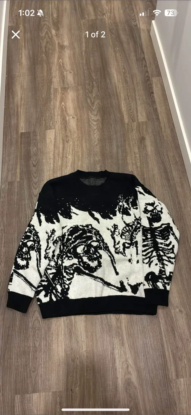 Skeleton Pattern Knit Sweater thumbnail