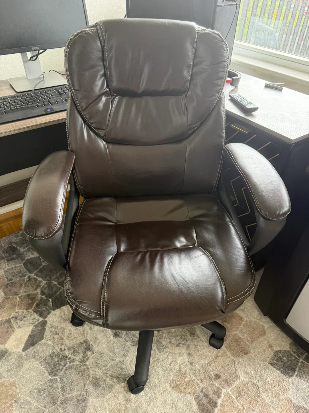 Brown Leather Office Chair thumbnail