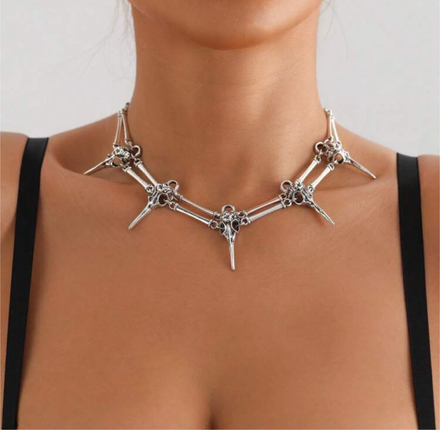 Skull Bird Head Mystic Silver  Necklace🥕 - photo 3