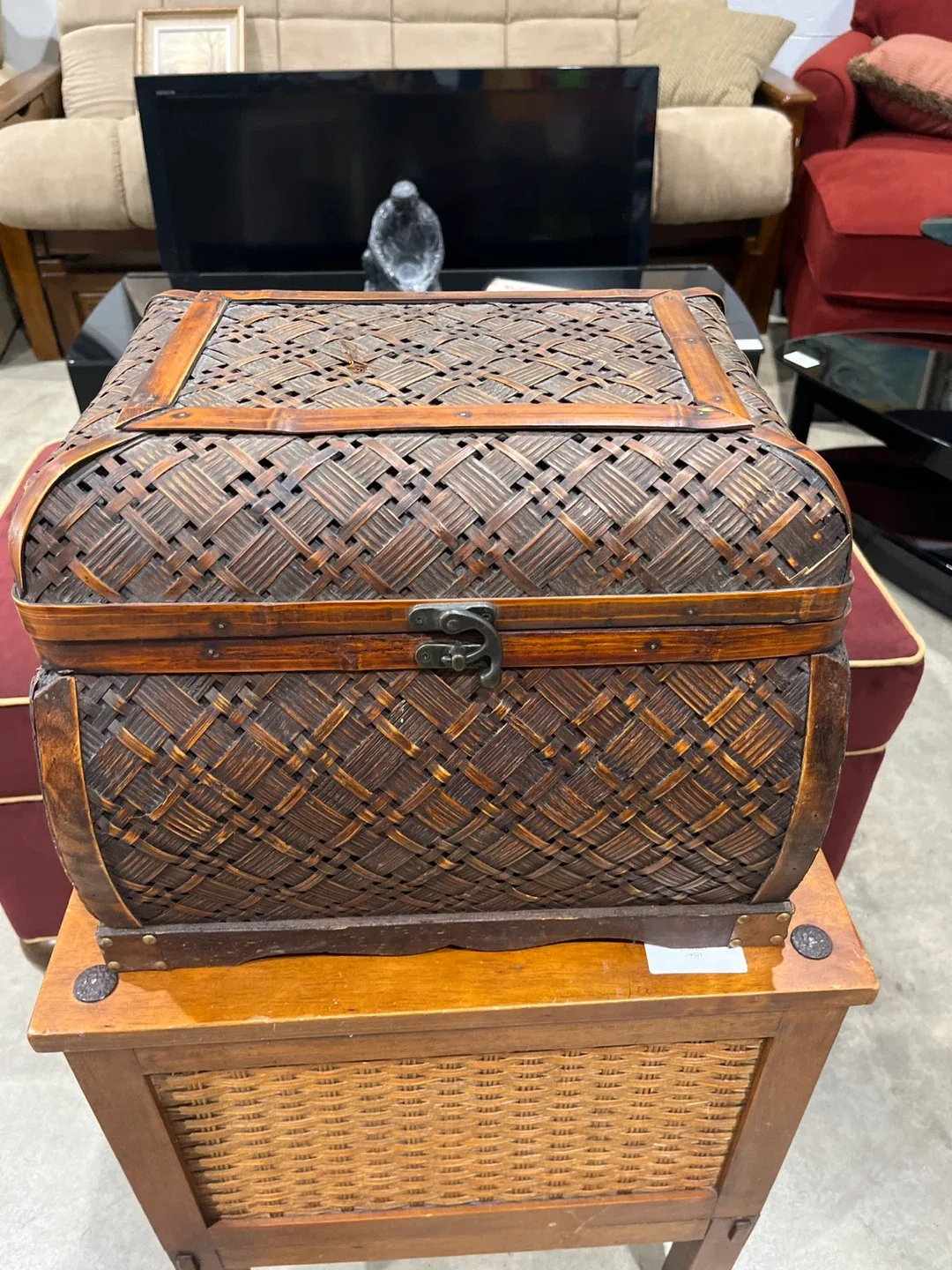 Woven Bamboo Storage Trunk thumbnail