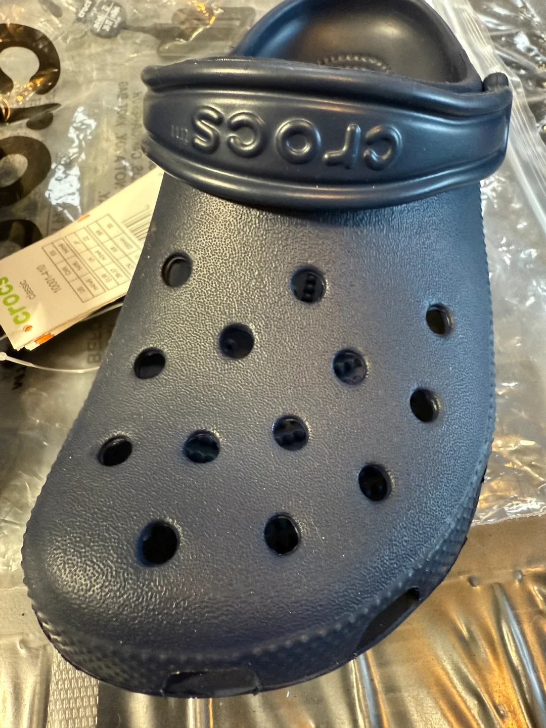 Brand New Crocs Classic Clogs - Size 6W/4M Navy Blue image indicator(2)
